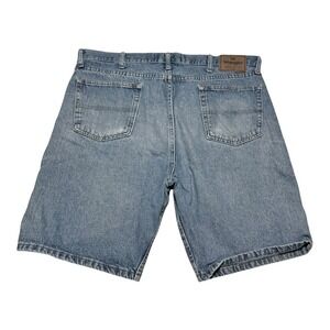 Wrangler Z2S0SW Light Wash Relaxed Fit Cotton Denim Jean Shorts Men's 38